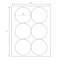 Nevs 2-1/2" circle Laser Sheet Labels White LL-25-C - alternate 2